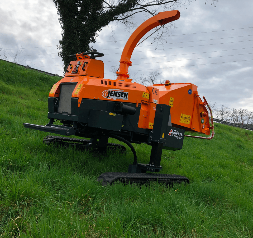 Chipeadora con oruga spider